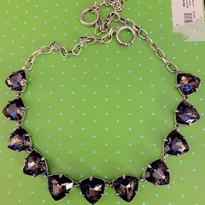 Stella & Dot silver and black/grey necklace